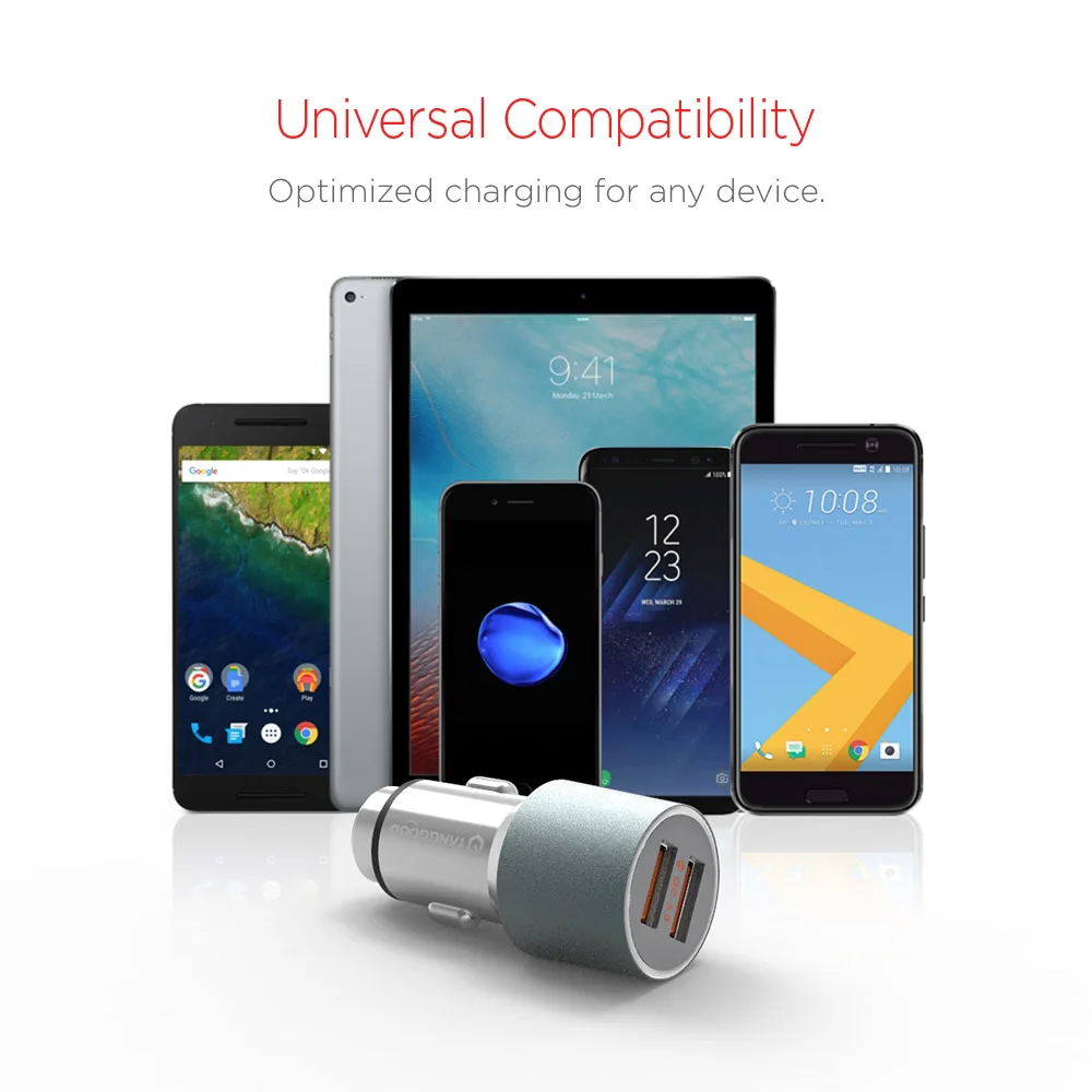 Автомобильное зарядное устройство для Xiaomi 36 Вт 2 порта USB быстрая зарядка 3 0