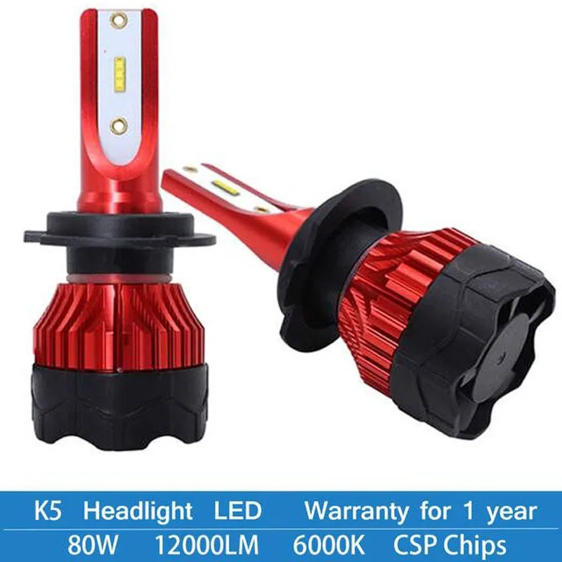 CSP LED Car Headlight Ampoule H7 H4 H1 H11 9006 9005 HB3 HB4 9012 HIR2 72W 10000LM 6500K 12V 24V Auto Headlamp | Автомобили и