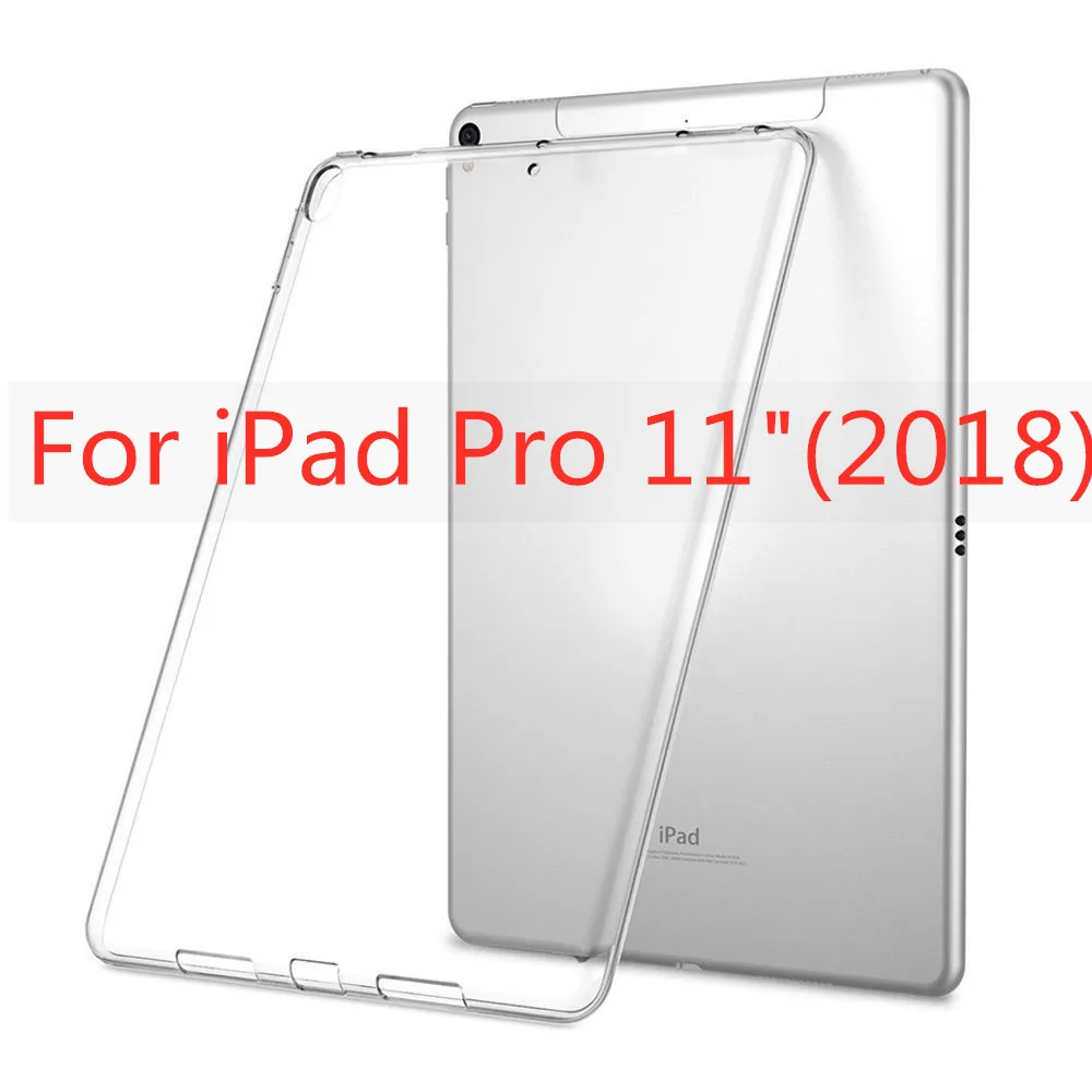 For iPad Pro 11 Силиконовый чехол для iPad Pro 11 9,7 чехол, прозрачный тонкий силиконовый мягкий ТПУ чехол для планшетного компьютера амортизация для iPad 234 - Цвет: For iPad Pro 11
