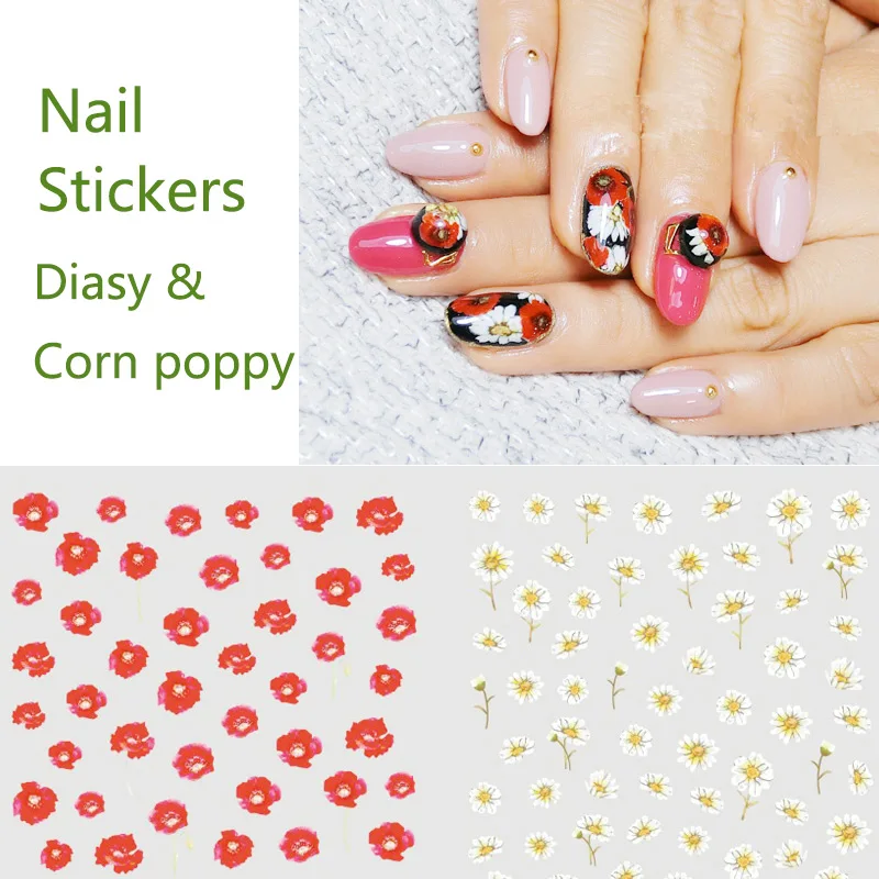 2 шт./компл. водные переводные наклейки для дизайна ногтей s Весенняя Маргаритка и