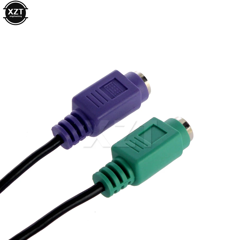 1pcs Hot Sale USB Male to Female 6Pin 6 Pin for PS/2 PS2 Extension Cable Y Splitter Adapter Connector Keyboard Mouse Scanner - купить по
