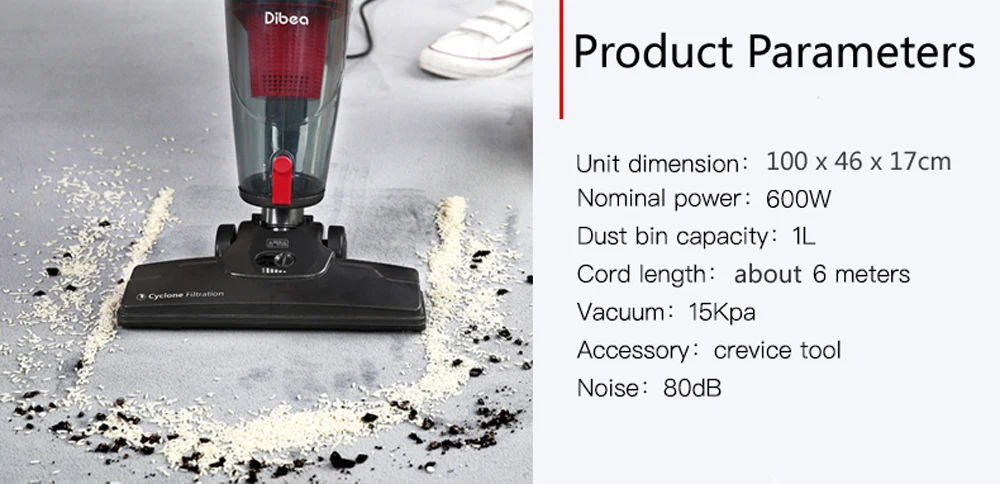 Dibea SC4588 2 в 1 шнур ручной пылесборник пылесос многофункциональная щетка бытовой аспиратор щелевой инструмент