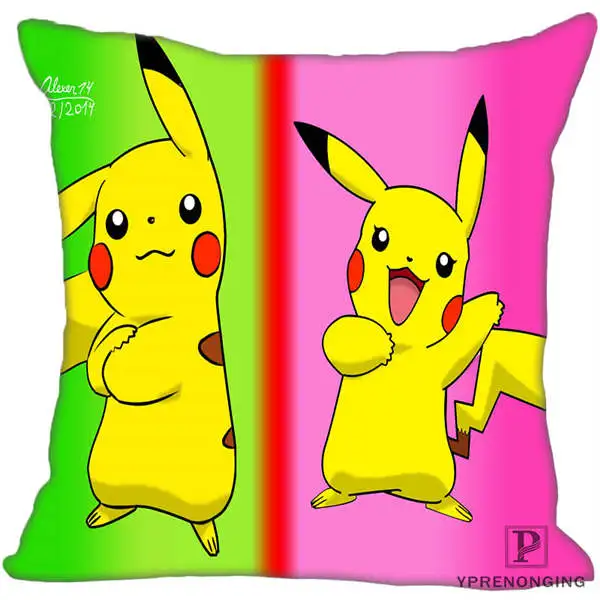 Square Pillowcases Заказная декоративная наволочка Pokemon Pikachu квадратная Наволочка на молнии 35X35,40x40,45x45 см(с одной стороны) 180527-21-13 - Цвет: Square Pillowcases