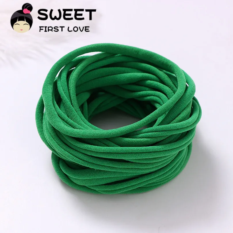 17 green 500 шт./лот для мальчиков и девочек эластичная нейлоновая головная повязка Набор «сделай сам» для детей эластичная повязка на голову мягкие обтягивающие тянущиеся волосы бант аксессуары для волос - Цвет: 17 green