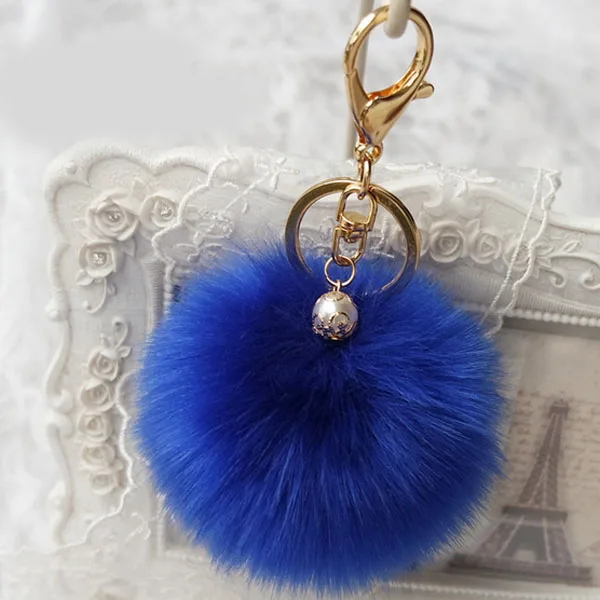 Новинка модный брелок для ключей Chaveiro с меховым помпоном из искусственного