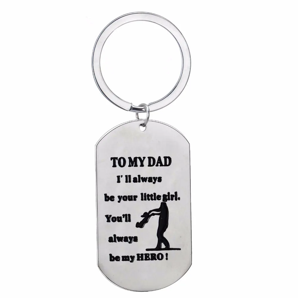 Family Love Dad Mom To Son Daughter Keychain Stainless Steel Keyring Mothers Fathers Wife Husband Couples Key Chains Rings Gifts | Украшения