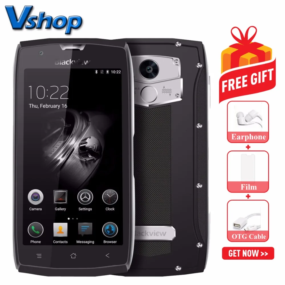 Оригинал Blackview BV7000 IP68 4G мобильный телефоны android 7 0 2 ГБ Оперативная память 16 4 ядра