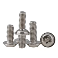 m2 m2 5 m3 m4 carbon steel cross recessed round head screw with washer computer screw nickel plated