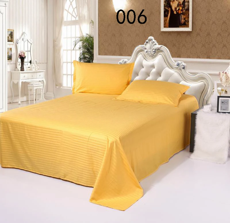 

AppleGreen Cotton Satin Stripe 1Pcs Twin Queen King Flat Sheets Bed Sheet Linens Bedding Bedclothes Bedsheet 160x240cm 240x270cm