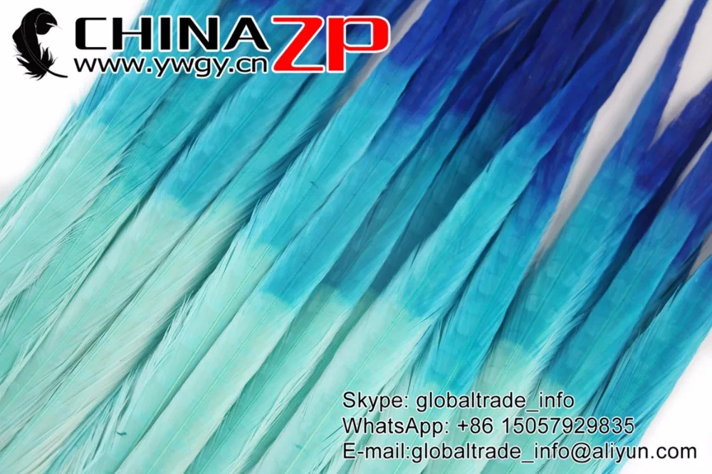 Перо CHINAZP 50 шт./лот 20 22 дюйма (50 55 см) высококачественные окрашенные ярко синие