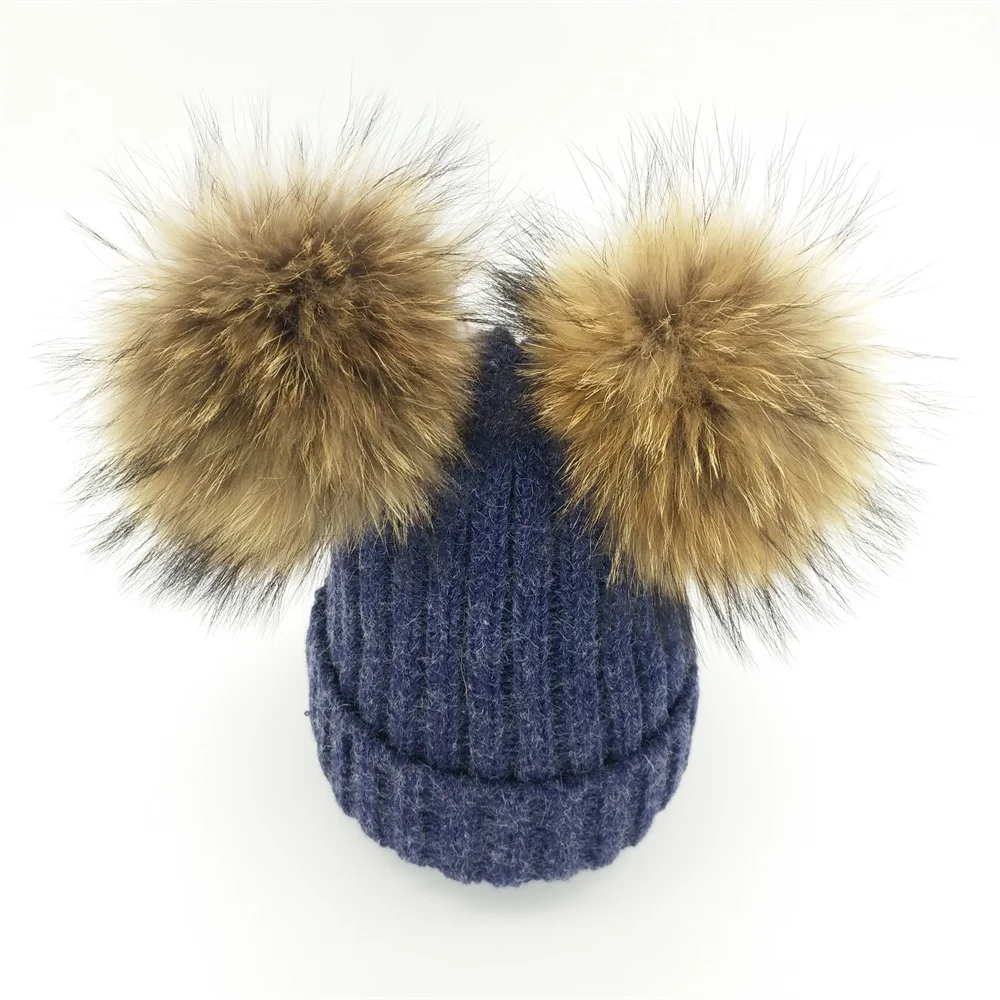 Minhui НОВАЯ шапка с помпоном из натурального меха норки женские зимние шапки