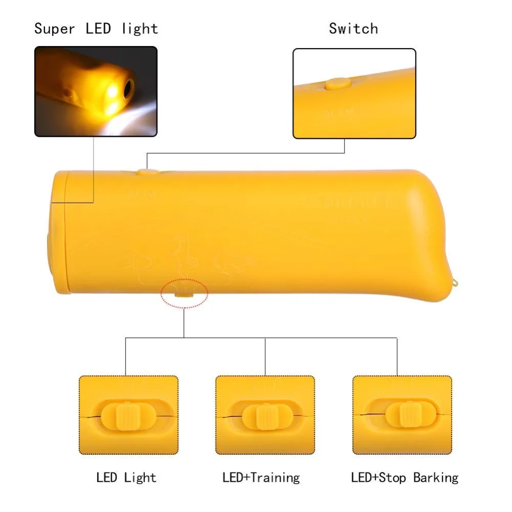 3 в 1 Анти лай Стоп Ультразвуковой Отпугиватель ультразвуковой Собак Открытый
