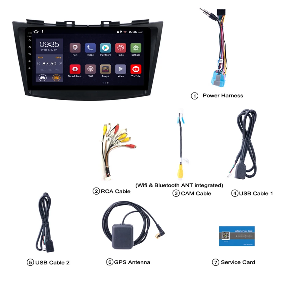 9 дюймов 2.5D ips HD Мульти-сенсорный экран Android8.1 2G ram 32G rom NAVI для Suzuki Swift Ertiga 2010- с Bluetooth USB wifi