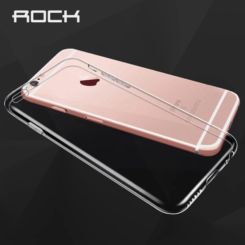 ROCK Ultrathin TPU Case For iPhone 6 plus 5.5''Transparent Soft Clear Slim Jacket shell phone cover case Clearance 49% |