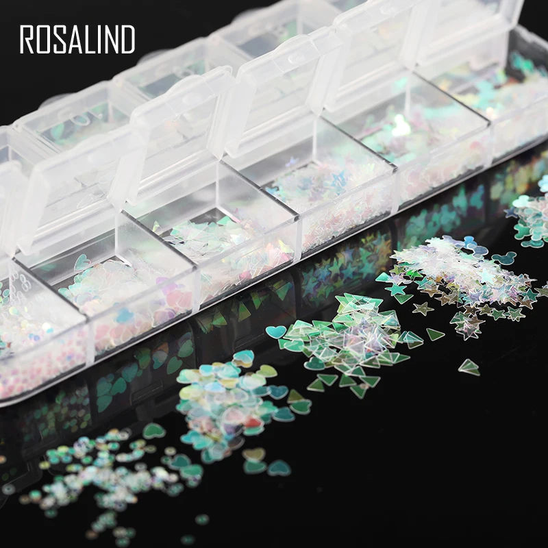 ROSALIND дизайн ногтей украшения Шарм Пластик DIY маникюр блёстки гель блеск