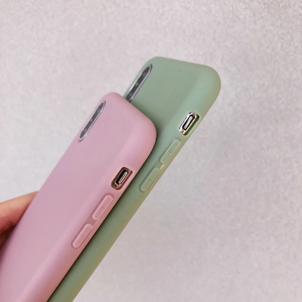 Одноцветные силиконовые чехлы для пар SANGOLD iphone XR X XS Max 6 6S 7 8 Plus милый мягкий