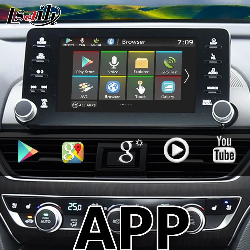 Все в одном подключи и работай Android GPS навигатор для 2018 Honda Accord встроенный