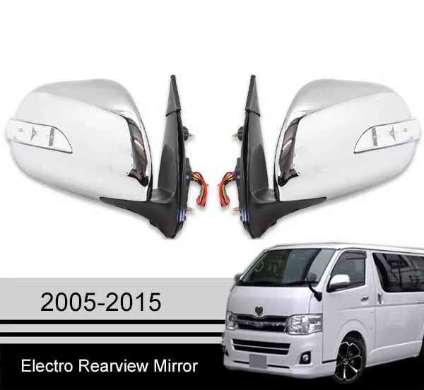 Покрытое электрическое зеркало заднего вида со светодиодной лампой для Toyota hiace