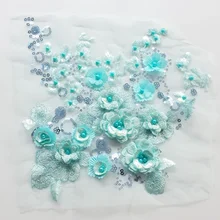 1 шт. белая Тяжелая искусственная 3d Цветочная 3D Кружевная