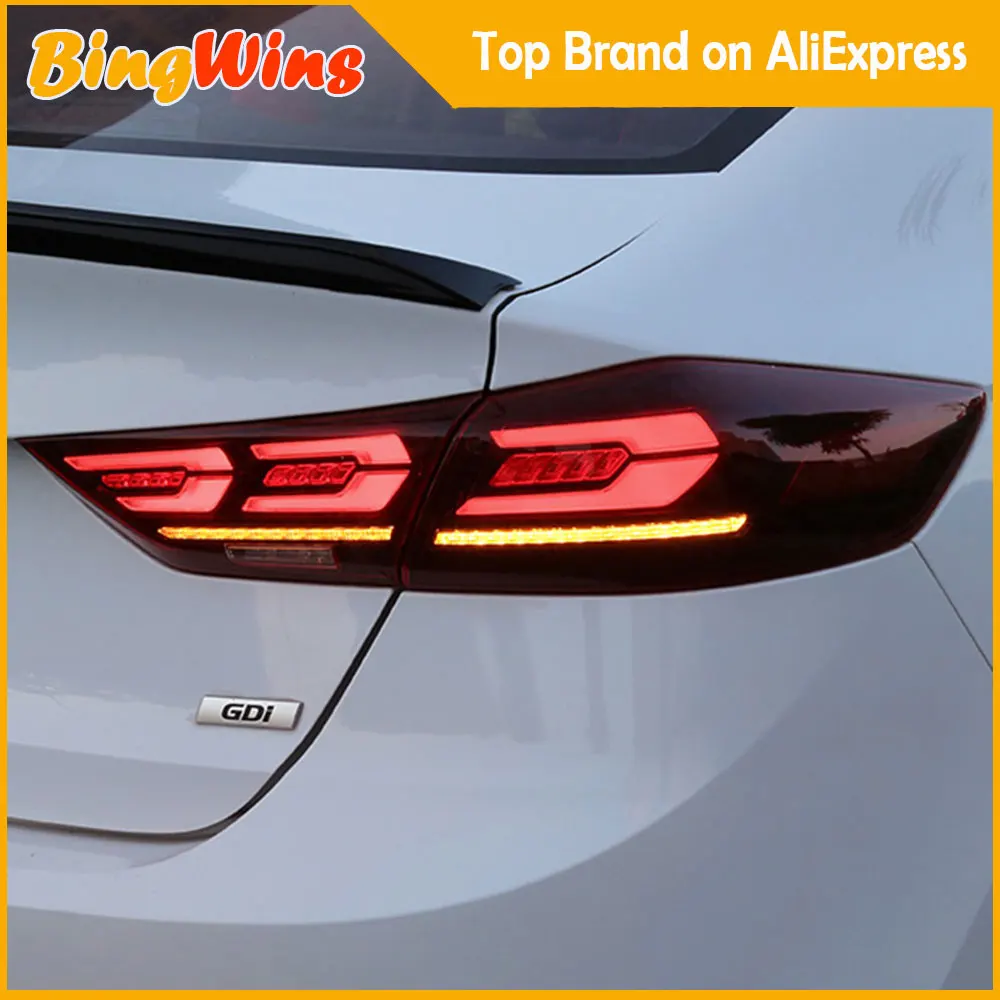 Автомобильный задний фонарь для hyundai Elantra задний фонарь светодиодный задний фонарь DRL+ задний фонарь+ тормоз+ Динамический движущийся сигнал поворота
