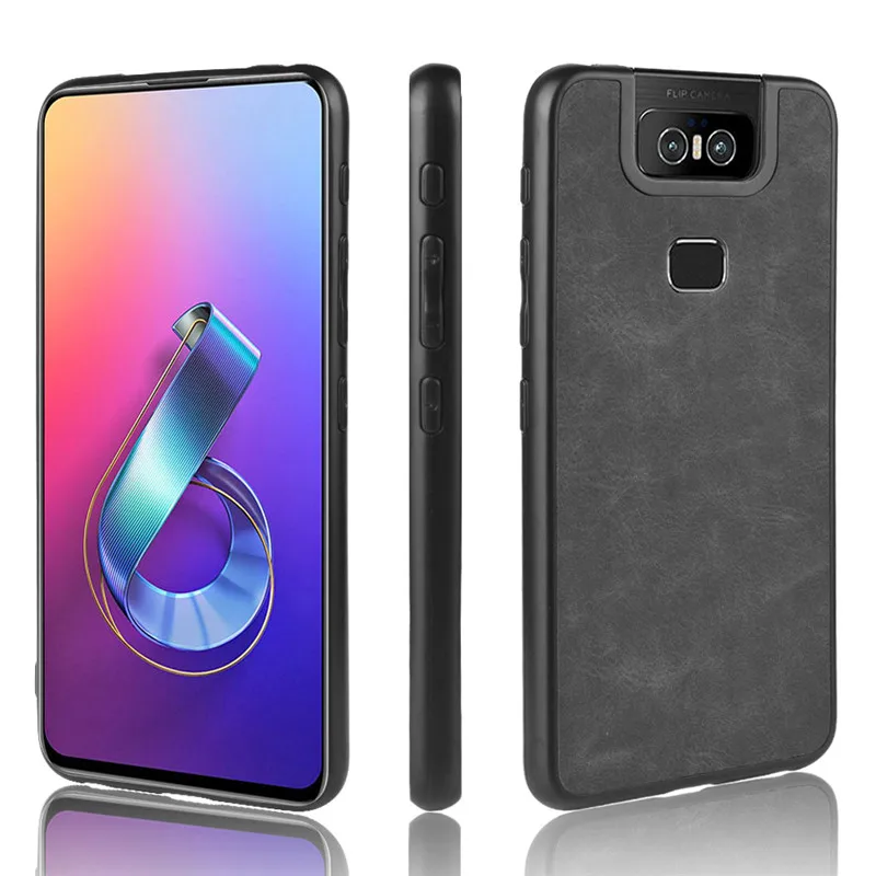 Для Asus Zenfone 6 ZS630KL чехол из искусственной кожи жесткий противоударный для 6Z ZS630 630