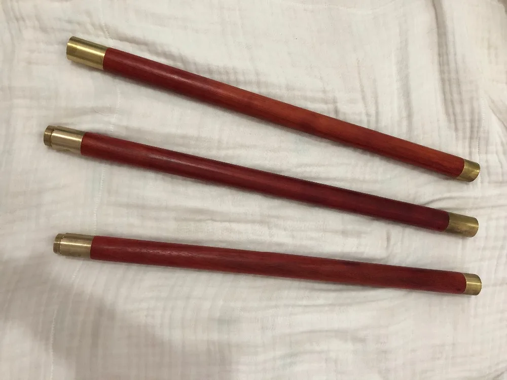 Красные AfricanPadauk Taiji палочки для здоровья, палочки для боевых искусств, сшитые из цельного дерева, 3 секции, комбинация стержней, шаолин Чжан