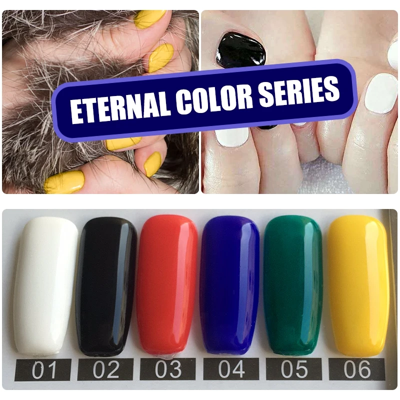 Eternal Color YIFEI высокое качество УФ-гель для ногтей набор 10 мл замачиваемый лак для ногтей Vernis полуперманентные украшения ногтей УФ-гель лак 6 шт - Цвет: Eternal Color