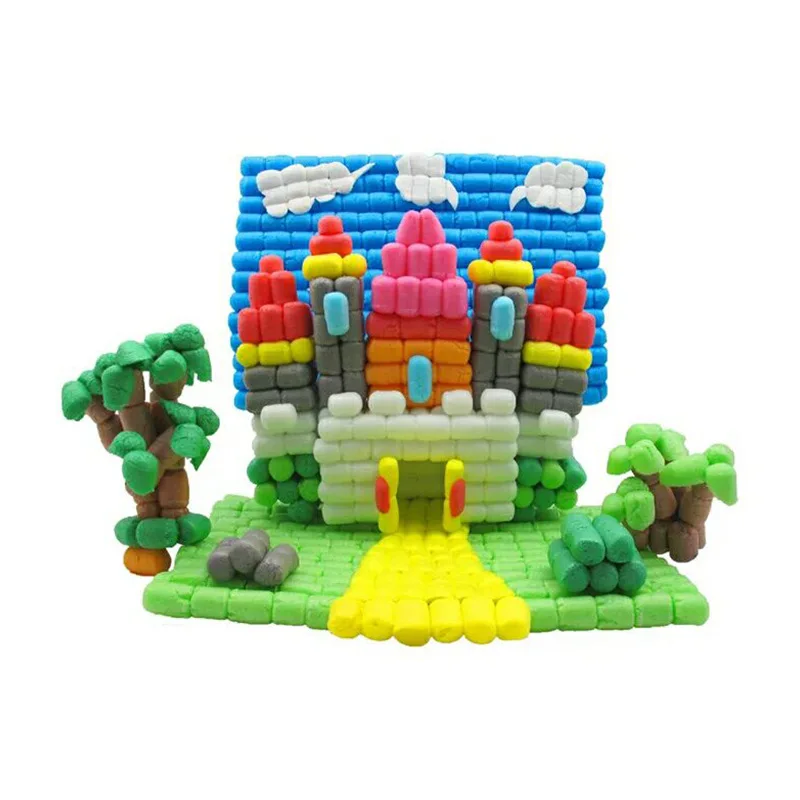 100pcs/bag Children's handmade diy magic corn grain assembled color building blocks educational toys sticky model kit | Игрушки и