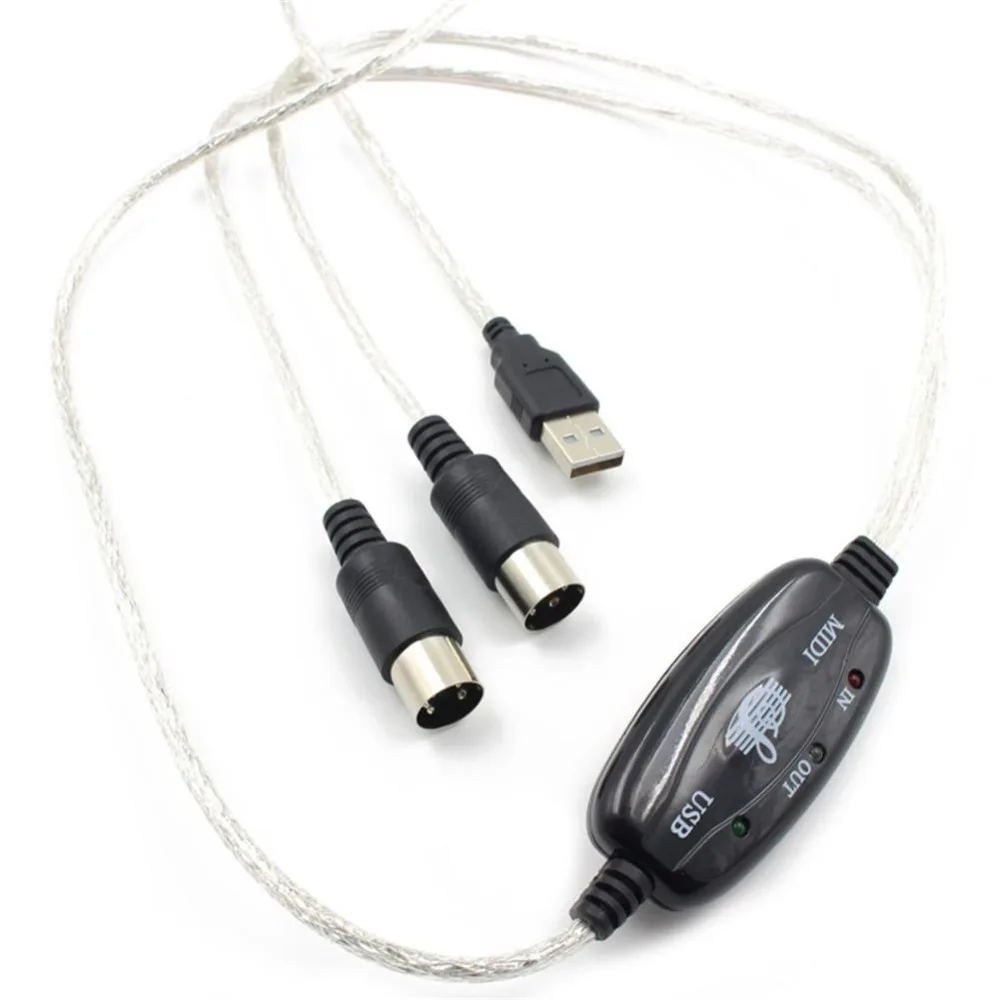 2019 MIDI-клавиатура к ПК адаптер USB Midi аудио интерфейс запись музыки звуковой микшер