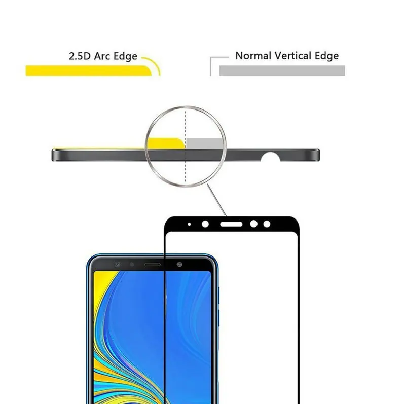Для samsung Galaxy A9 (2018)/A9s пленка полное покрытие закаленное стекло протектор экрана 2.5D