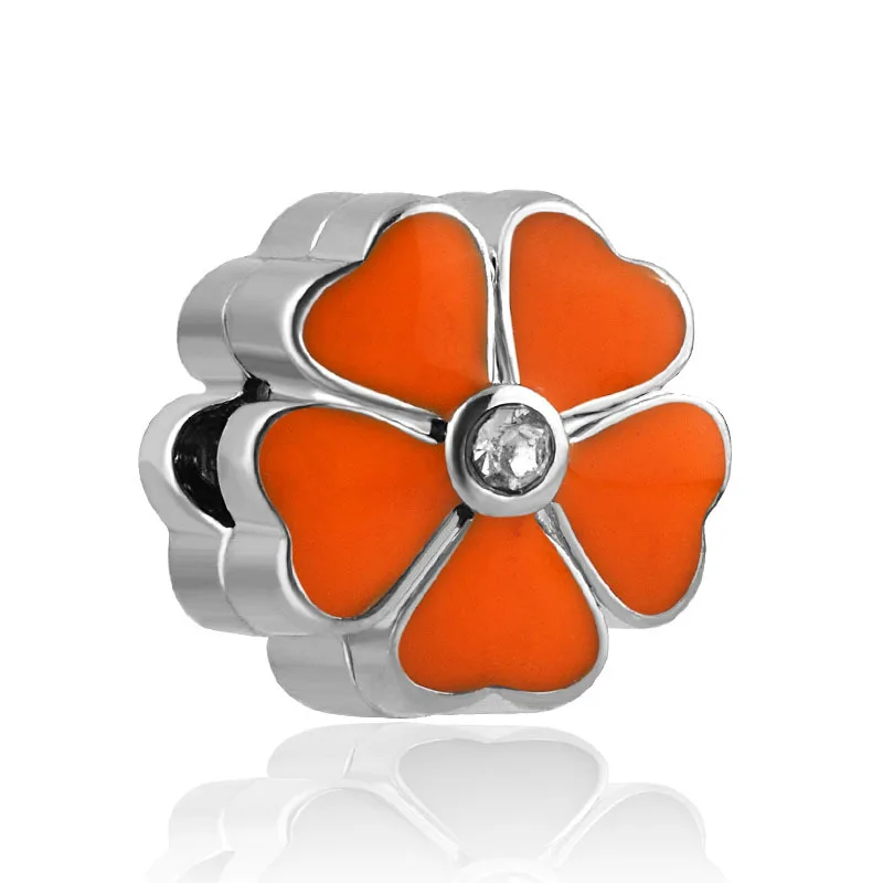 Новые оригинальные бусины сплав Примула зажим стопор шарм подходит для браслета