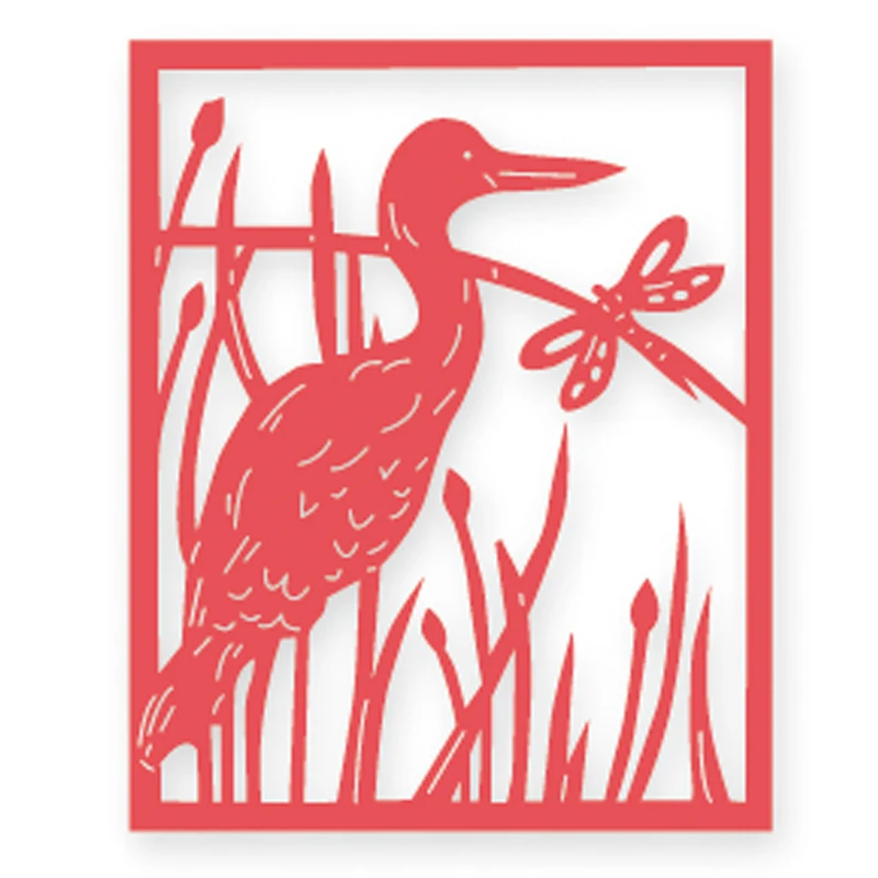 Ufurty Heron Background Metal Cutting Dies New 2019 Stencils for DIY Scrapbooking Paper Card making Decor Craft Embossing | Дом и сад