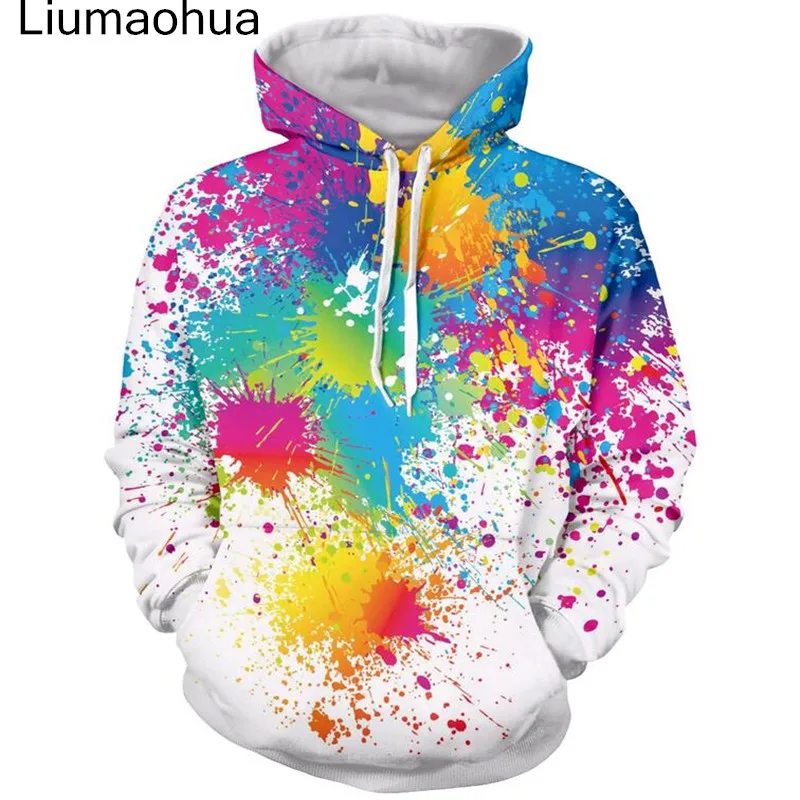 Liumaohua 2018 новая Кепка толстовки мужские/wo мужские хип-хоп пуловеры принт Цветные