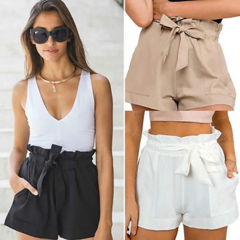 Hot Fashion Women Lady Sexy Shorts Summer Casual High Waist Short Beach Bow Trousers | Женская одежда