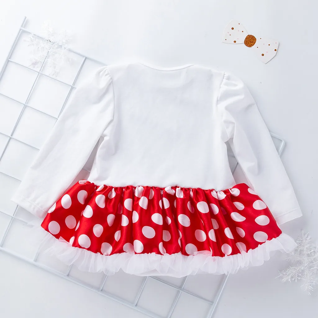 Winter Snowman Holiday Children Clothing Xmas Party Tulle Kids Costume Fancy New Year Baby Girl Christmas Tree Dress For Girls | Детская
