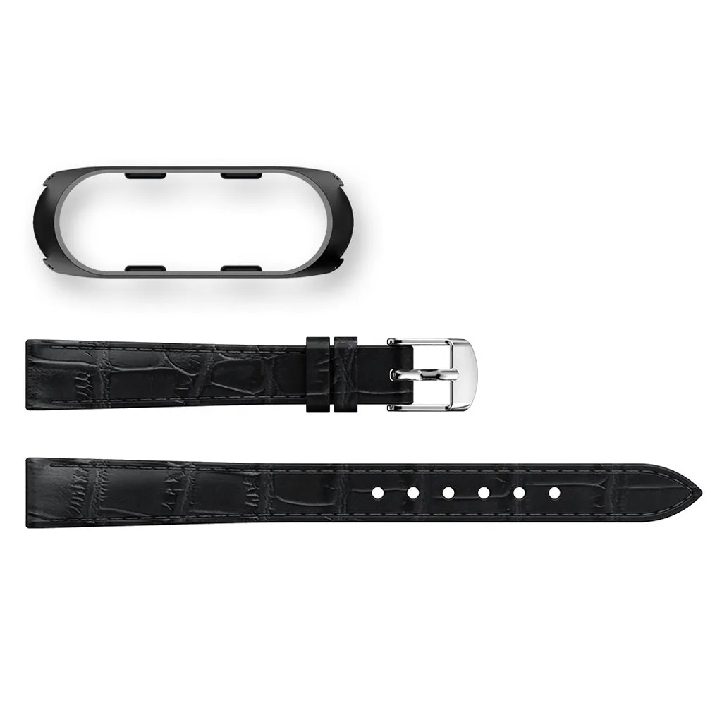 Ремешок для браслета Xiaomi Mi Band 3 кожаный браслет на запястье с чехлом 601