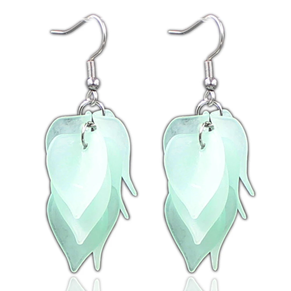 Kakee 316 Stainless Steel Earrings Plastic Flower Petal Tassel Drop Dangle Earring for Women Fashion Korean Wedding Jewelry | Украшения и
