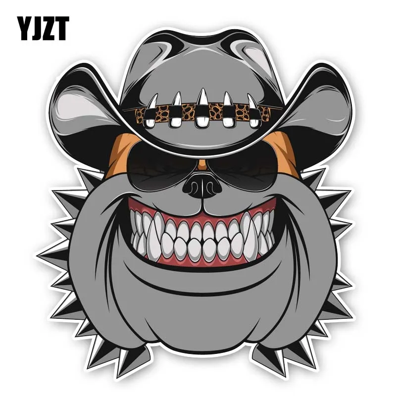 YJZT 13 см * 14 2 A Grinning Dog PVC стикер автомобиля наклейка 12 30091|Наклейки на автомобиль| |