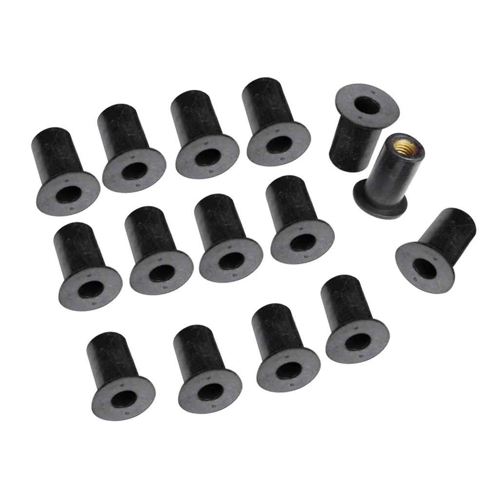 15 Pieces M5 Rubber Well Nuts Blind Fastener Fishing Kayak Boat Marine Canoe Accessories Motorcycle Windscreen Wellnut | Обустройство