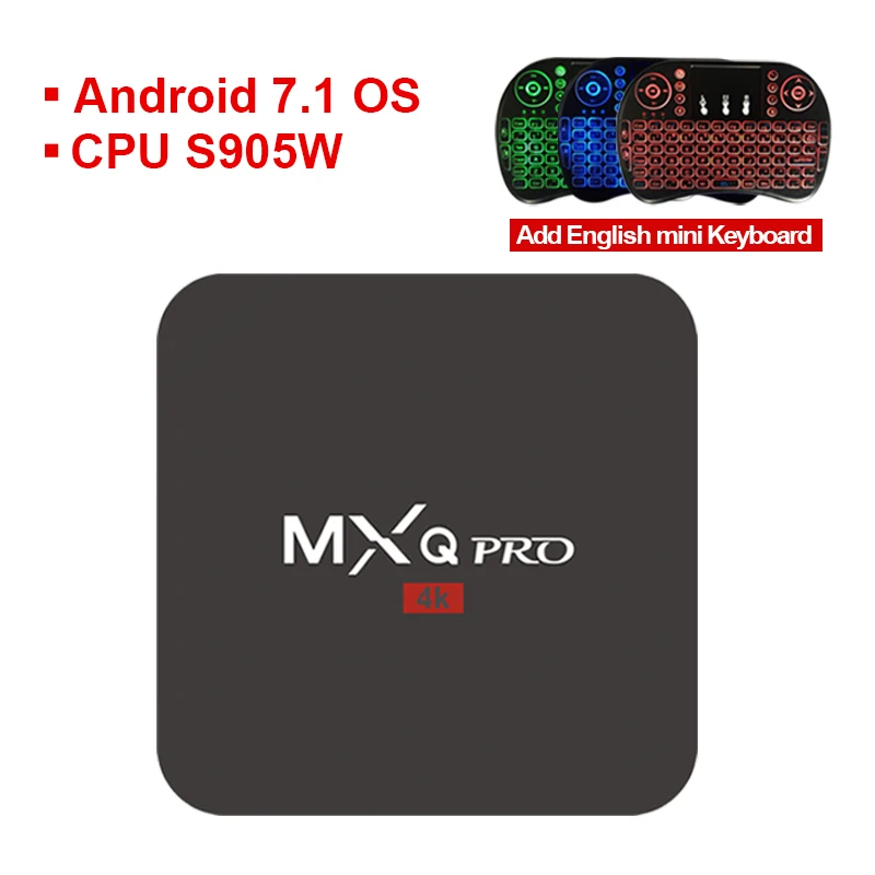 S905W MXQ PRO Android 7 1 ТВ Box Amlogic 4 ядра 64Bit ОЗУ ГБ Встроенная память 8 К WiFi Smart медиаплеер PK X92
