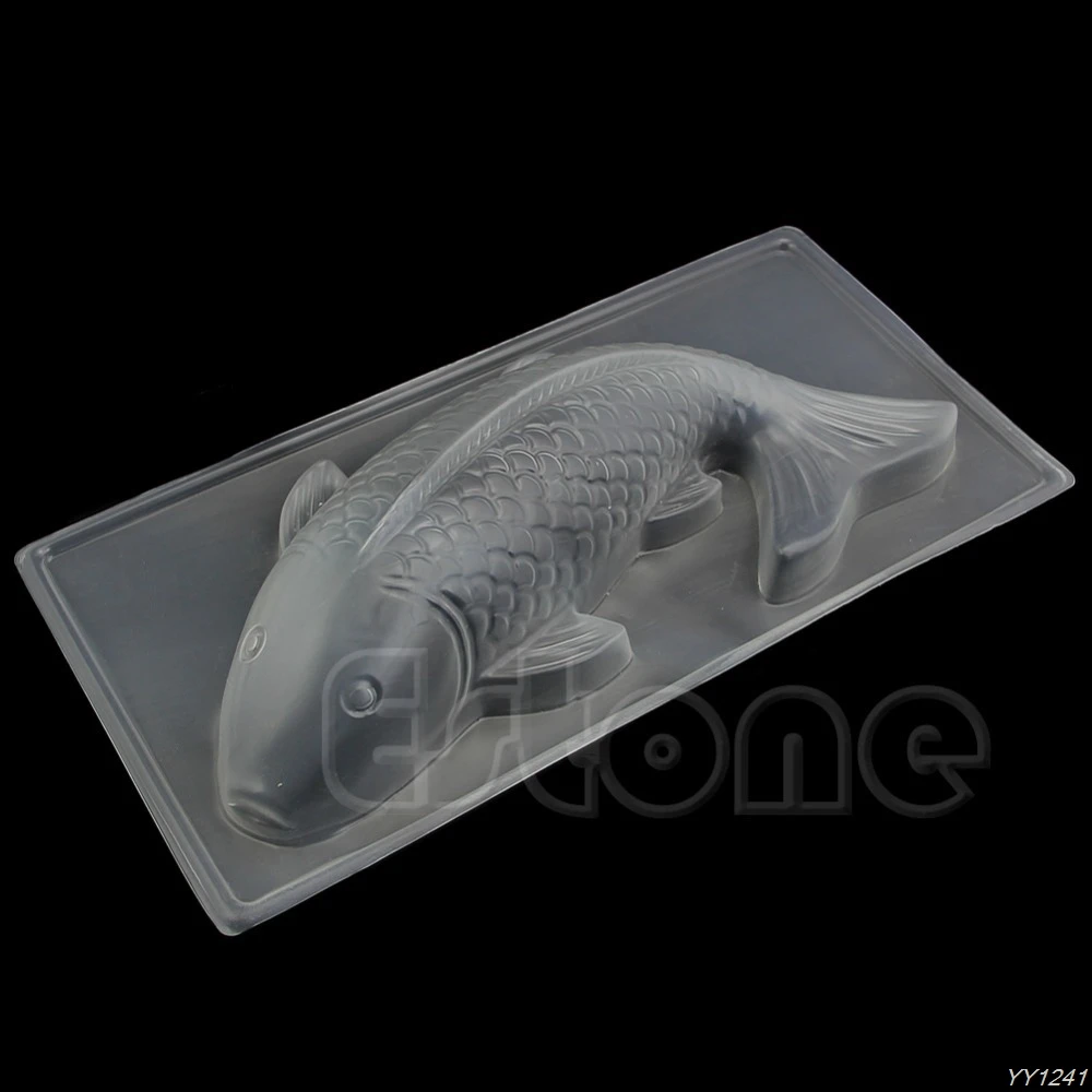 1 шт. DIY 3D большой Koi Рыба Пластиковые желе ручной работы Sugarcraft форма для