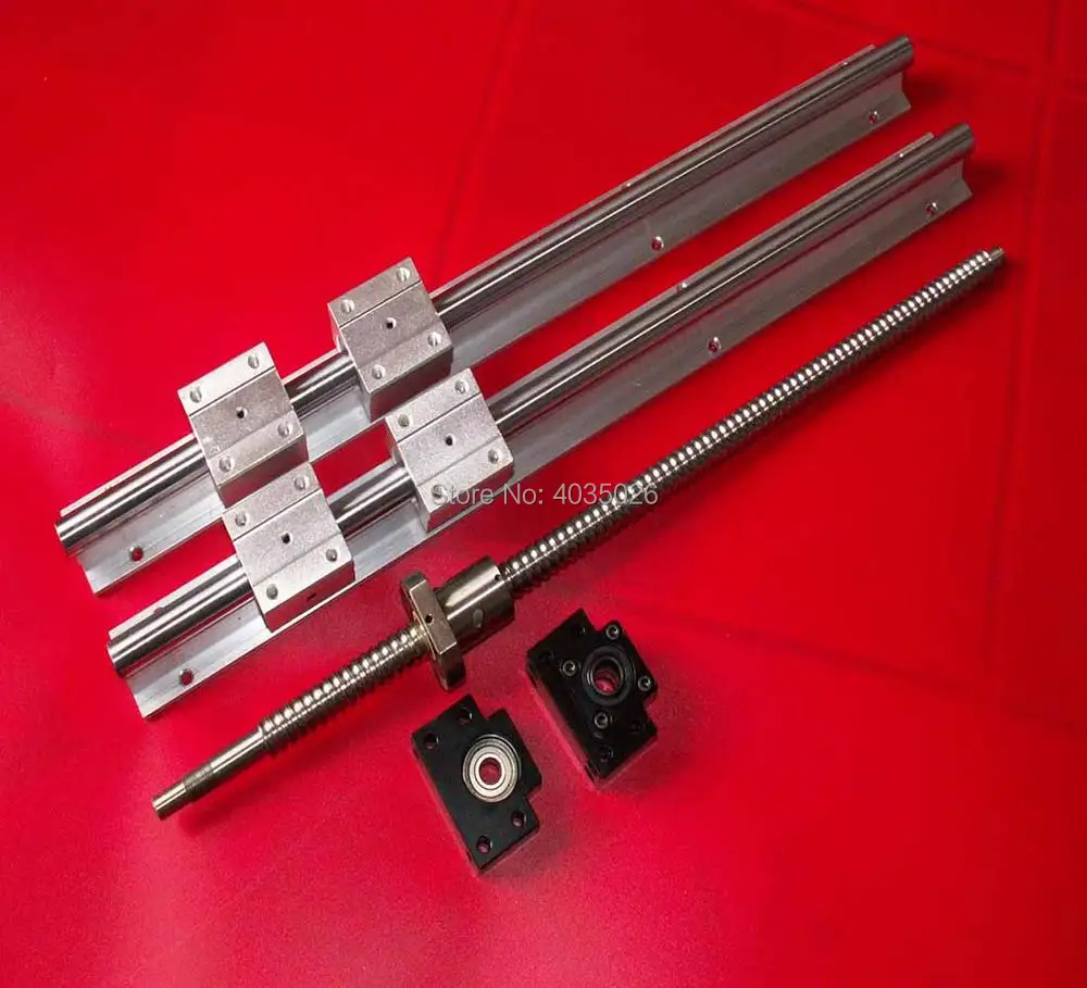 Бесплатная доставка SBR20 800mm 2 линейный рельс + ballscrew RM2005 1 комплект BK/BF15 подшипник