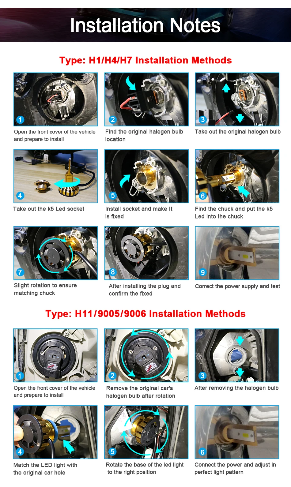 HlXG Mini H11 H4 H7 светодиодный фонарь 4300K CANBUS для автомобильных фар H8 9006 9005 HB3 HB4 белый желтый лм/комплект автомобильных фар