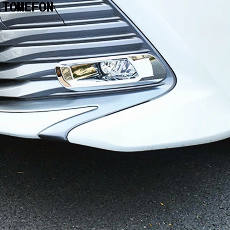 

TOMEFON автостайлинг для Toyota Camry 2017 2018 ABS Хромированная передняя противотуманная фара противотумансветильник фара Крышка лампы Отделка