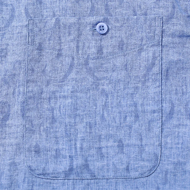 

New Arrival 2018 Sweat Absorption Blue Shirt Men Long Sleeve Casual Cotton Linen Blended Men Shirt Breathable Shirt Men Clothing