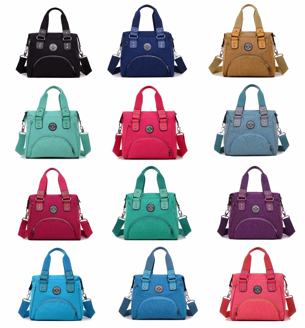 Jinqiaoer Повседневное Для женщин плеча Crossbody Tote Сумки разноцветного нейлона леди