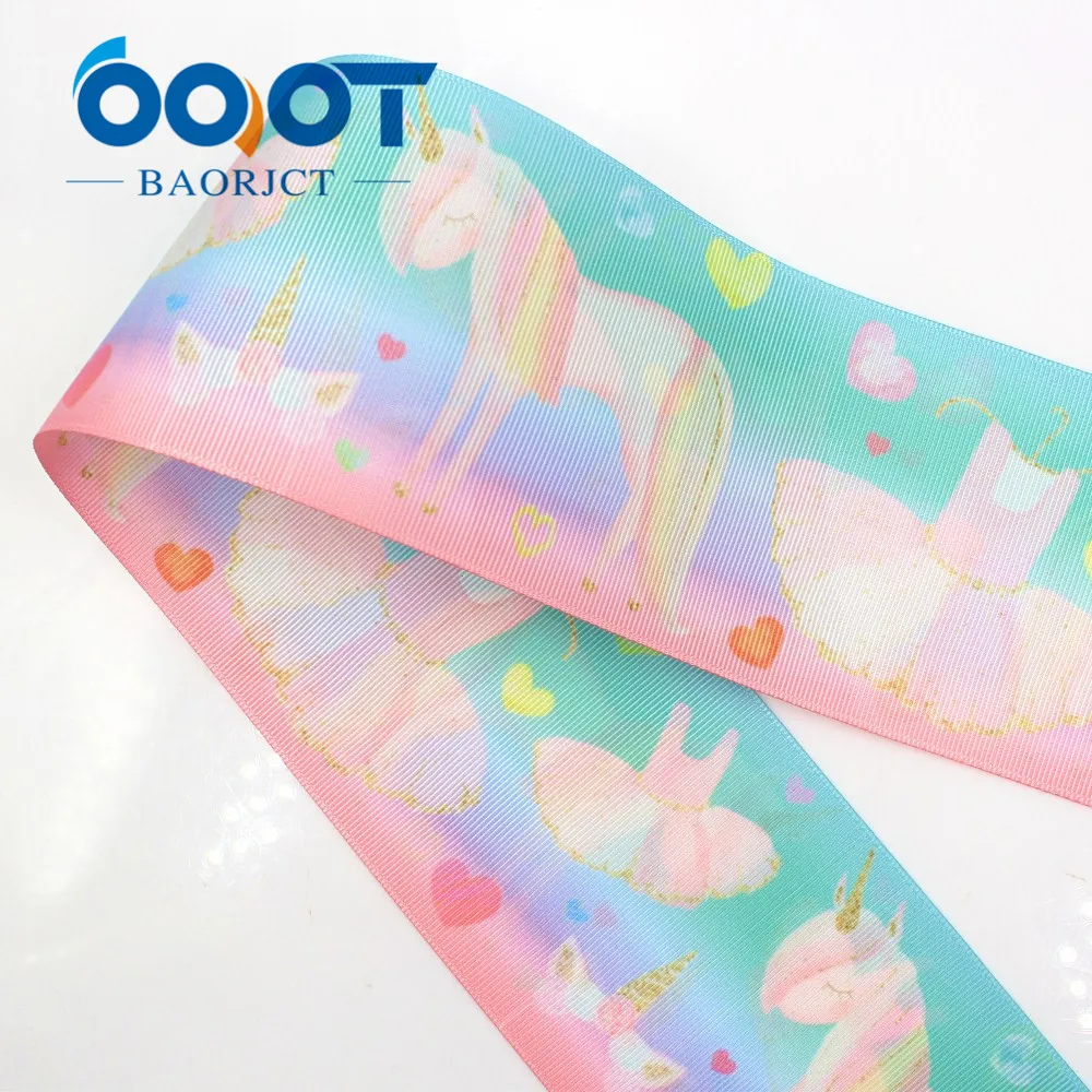 

OOOT BAORJCT G-18816-974,75 mm,10 yards Double sided Cartoon Ribbons,Thermal transfer Printed grosgrain Wedding Accessories DIY