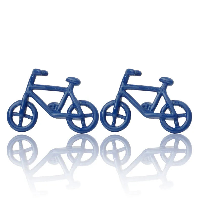 C-MAN shirt cufflinks for mens Brand cuff buttons Blue bike link gemelos High Quality abotoaduras Designer Jewelry | Украшения и