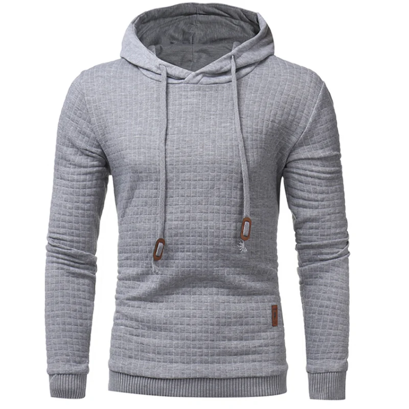 Толстовка мужская однотонная с длинным рукавом брендовый свитшот капюшоном в