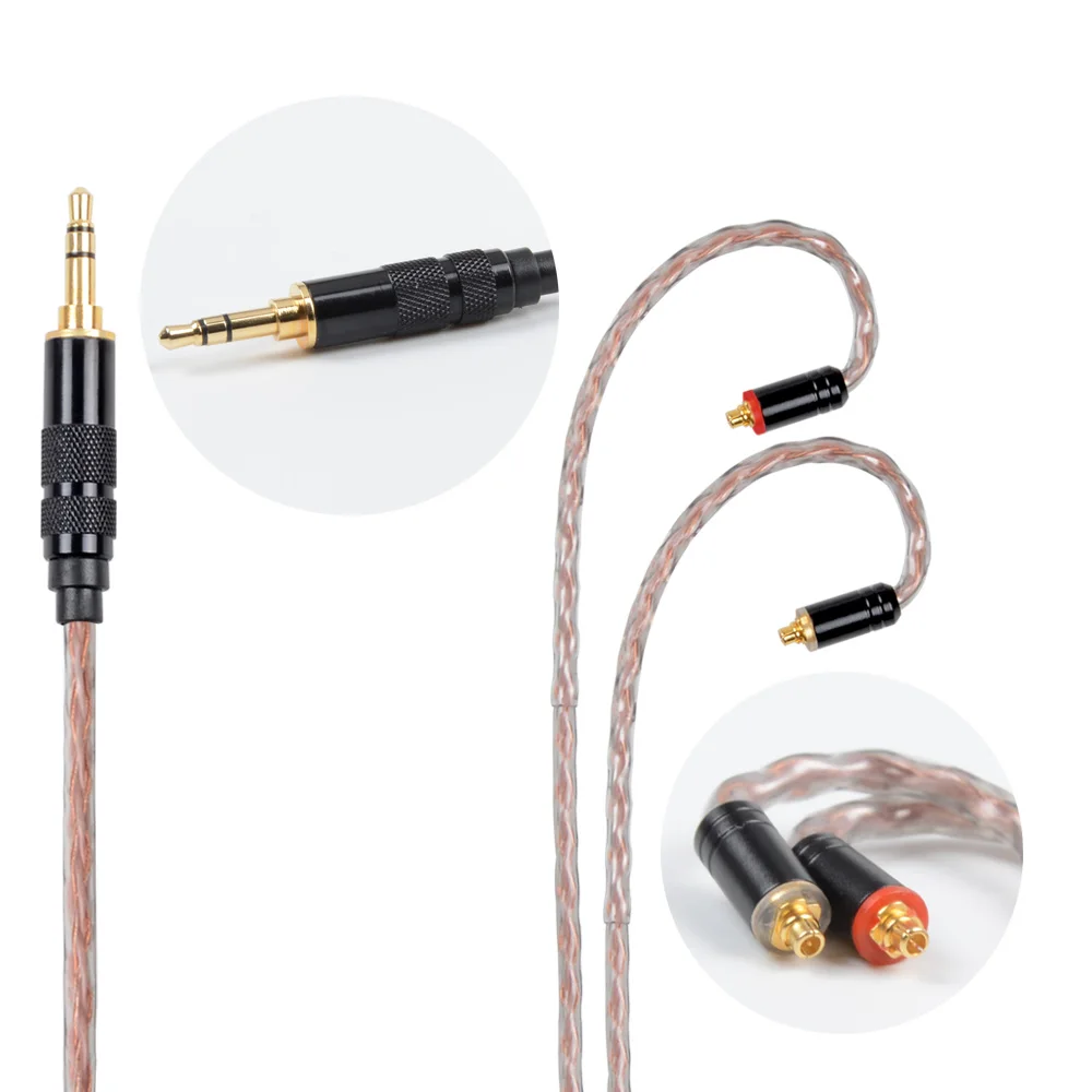 NiceHCK 8 ядро чистый Медь кабель MMCX/2Pin 4 4/3 5/2 5 мм для съемки V90/V80 TFZ KZZSX/ZSN/ZS10CCAC10/C16